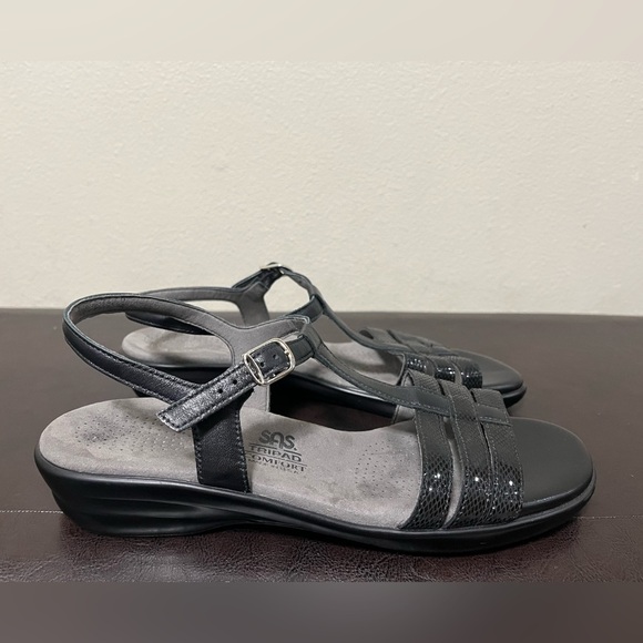 SAS black snake Capri T-Strap Sandal size 10 - Picture 5 of 12